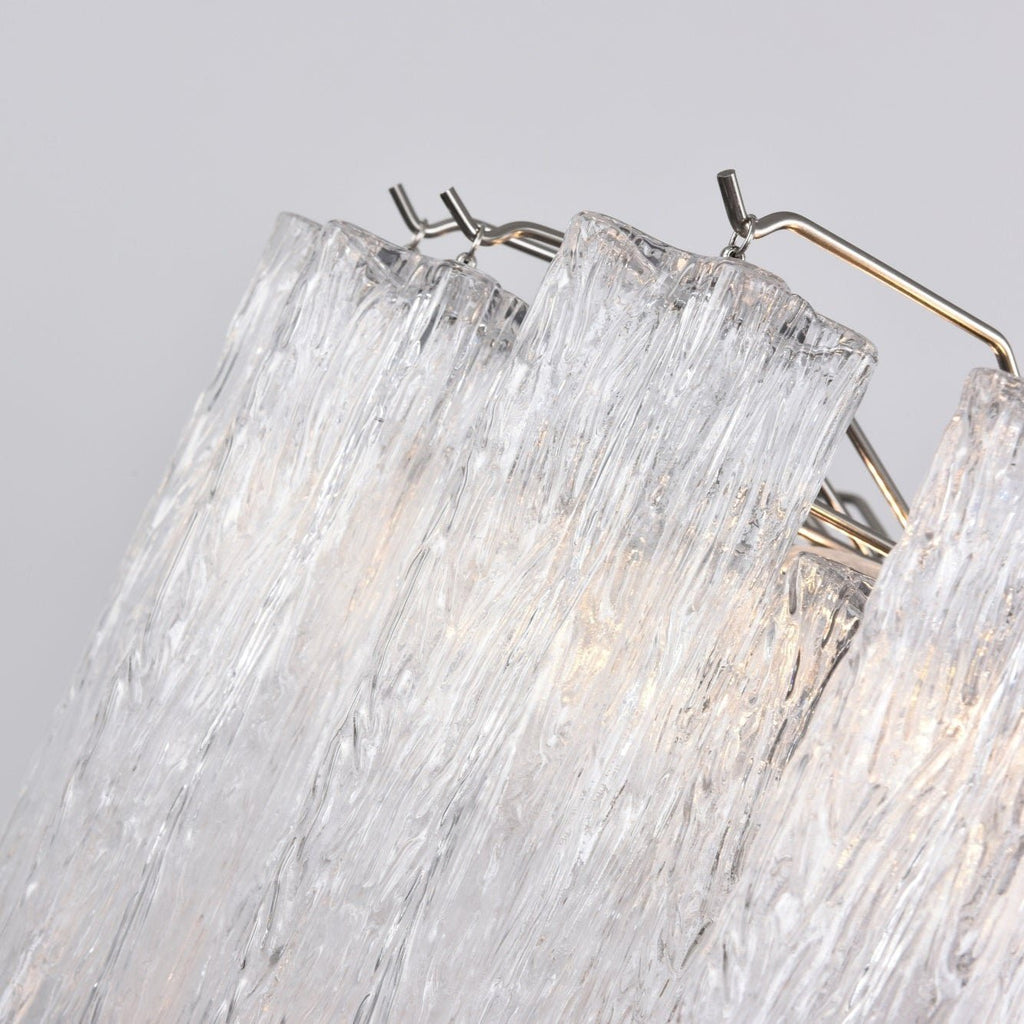 Nickel and Crystal Chandelier — Chandelier | Maison Monashee — view 13