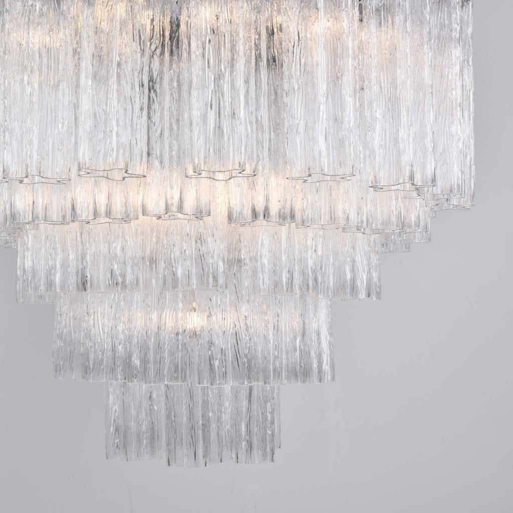 Nickel and Crystal Chandelier — Chandelier | Maison Monashee — view 14