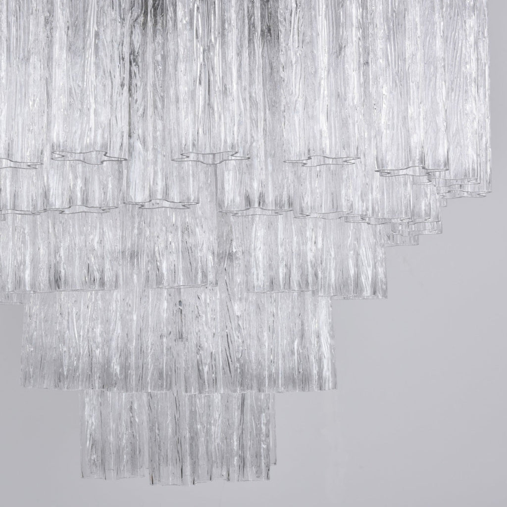 Nickel and Crystal Chandelier — Chandelier | Maison Monashee — view 15