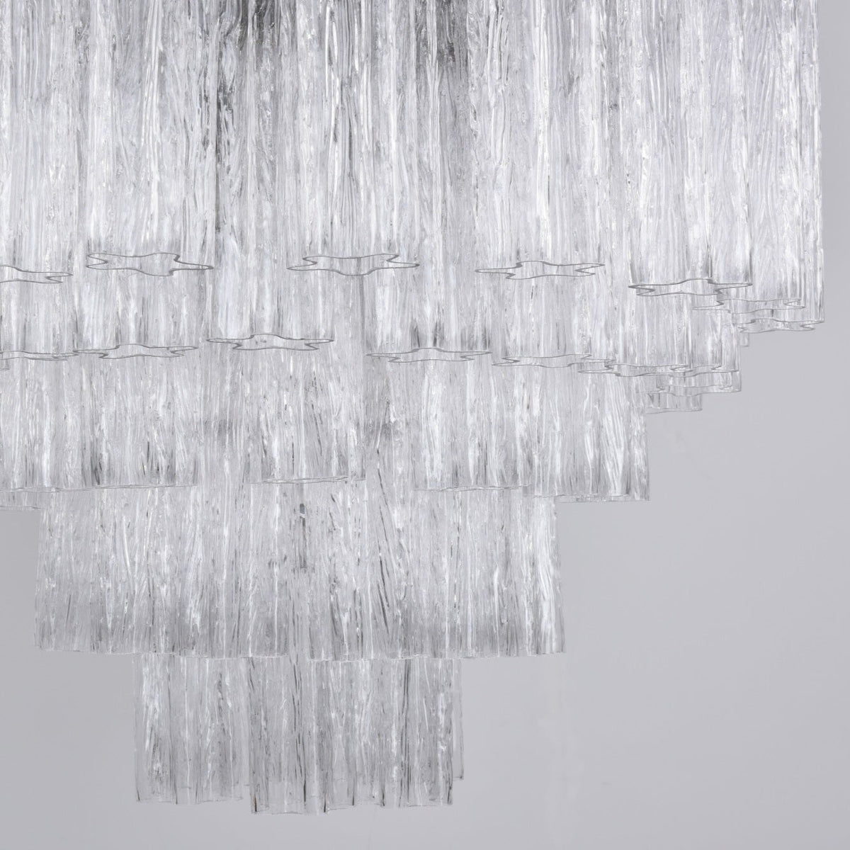 Nickel and Crystal Chandelier — Chandelier | Maison Monashee — view 15