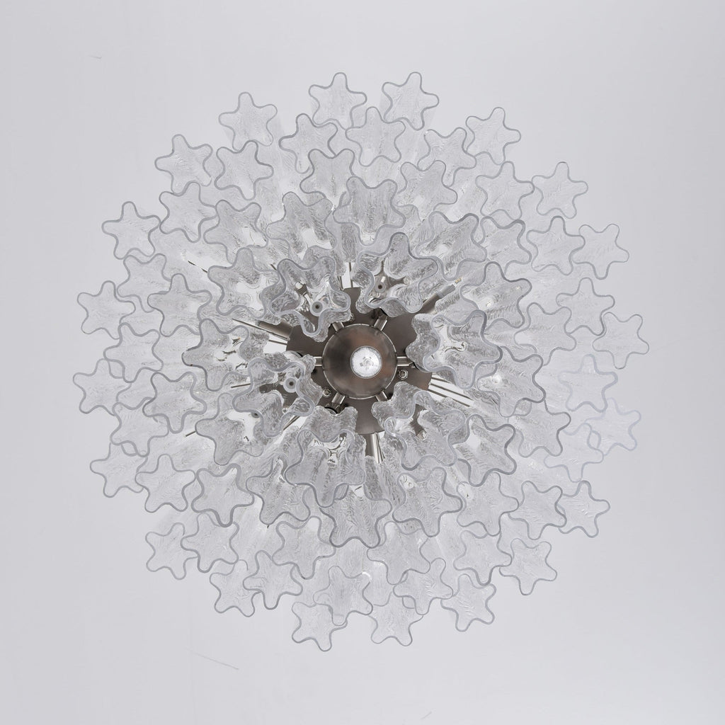 Nickel and Crystal Chandelier — Chandelier | Maison Monashee — view 16