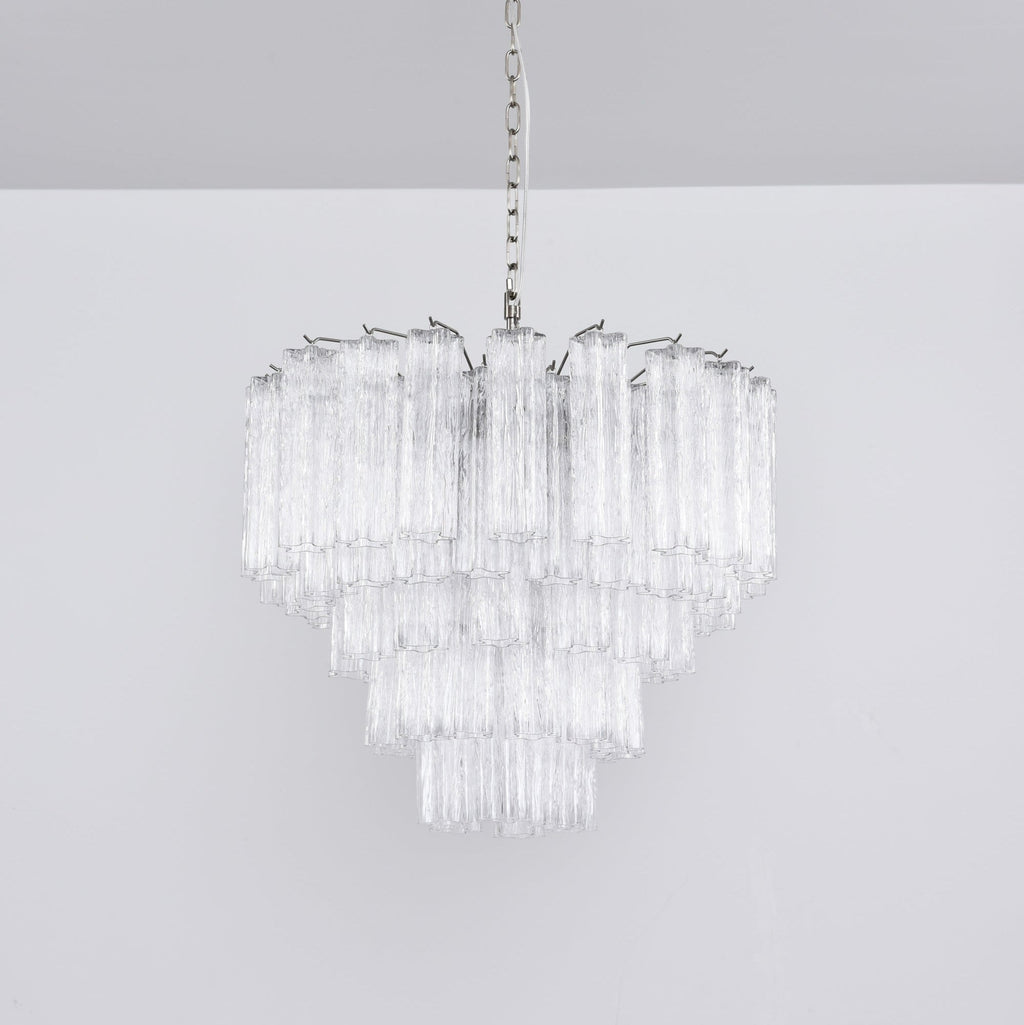 Nickel and Crystal Chandelier — Chandelier | Maison Monashee — view 5