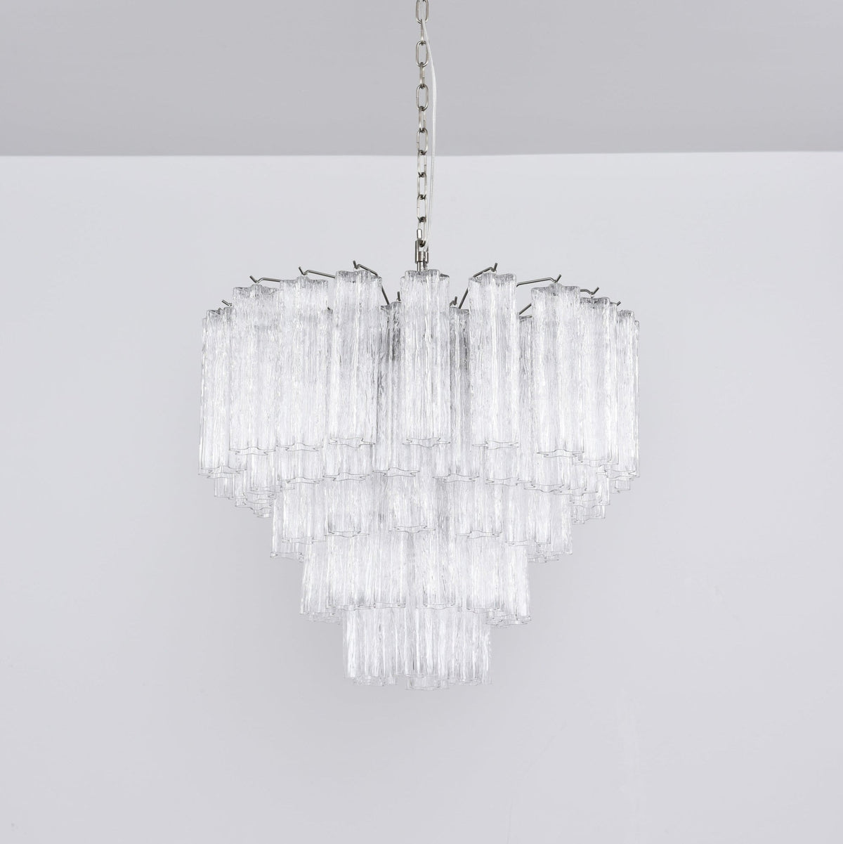 Nickel and Crystal Chandelier — Chandelier | Maison Monashee — view 5