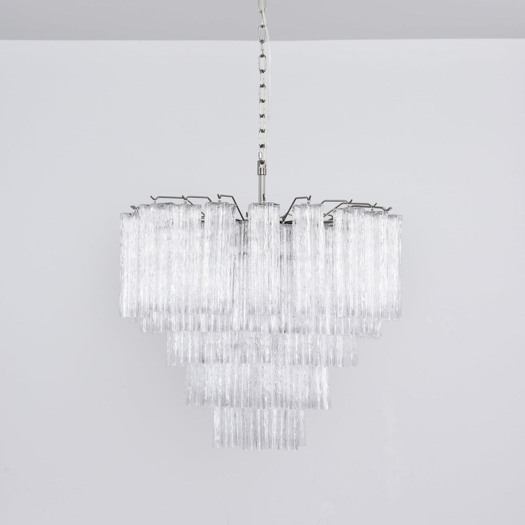 Nickel and Crystal Chandelier — Chandelier | Maison Monashee — view 8