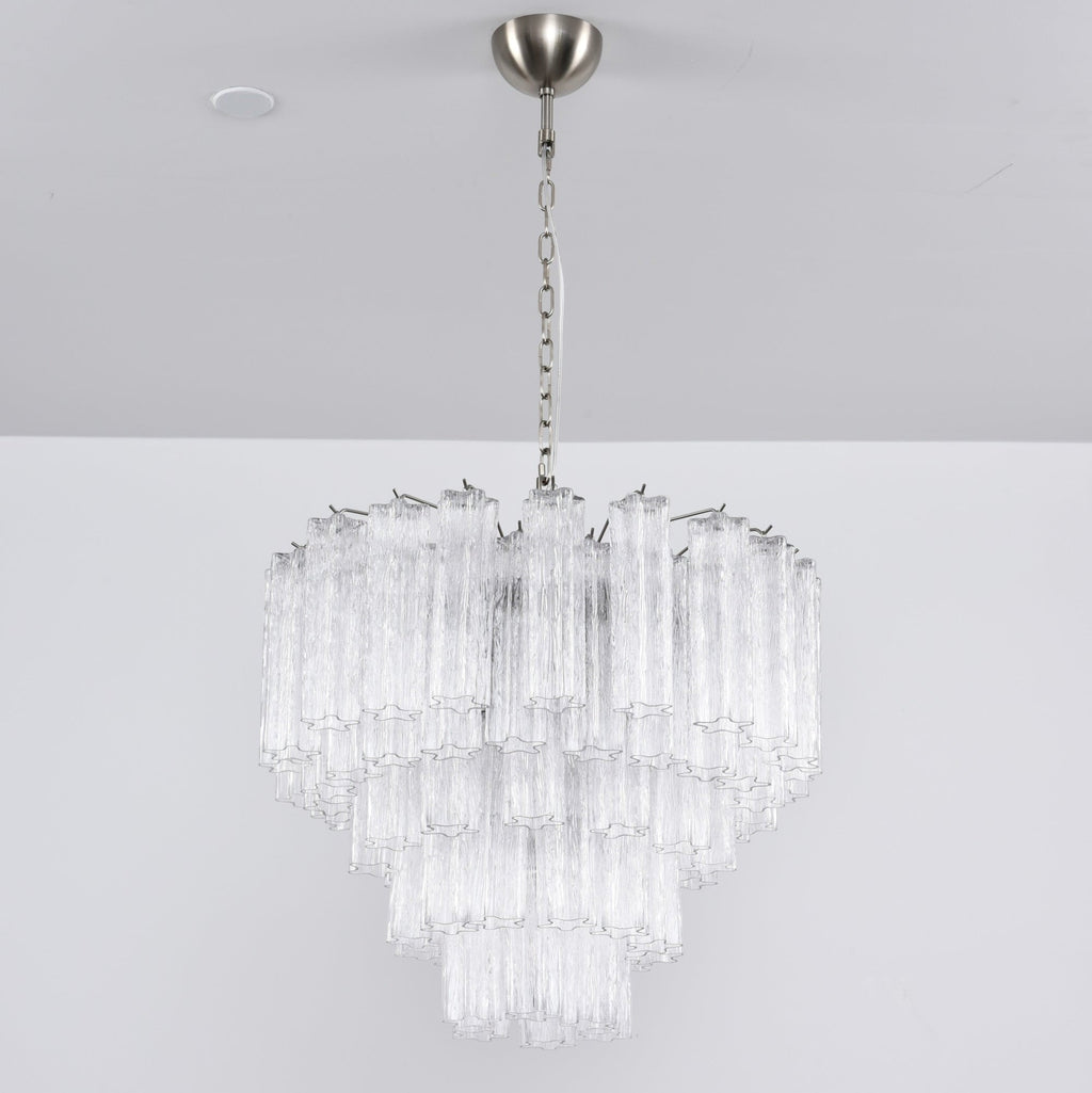 Nickel and Crystal Chandelier — Chandelier | Maison Monashee — view 9