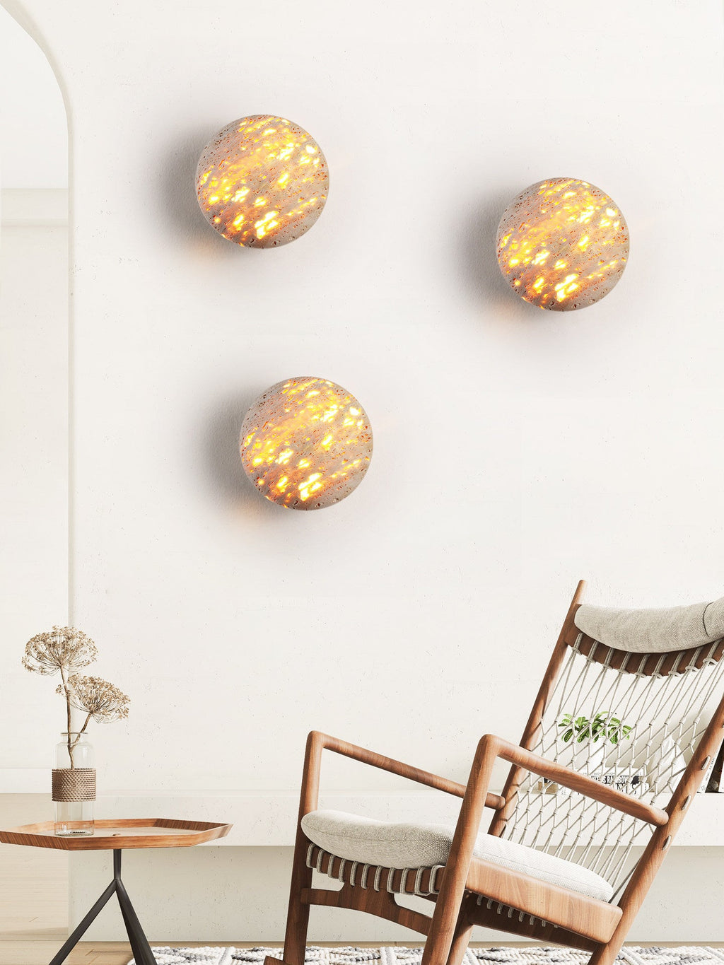 Stone Wall Sconce Lighting — Wall Sconce | Maison Monashee — view 6
