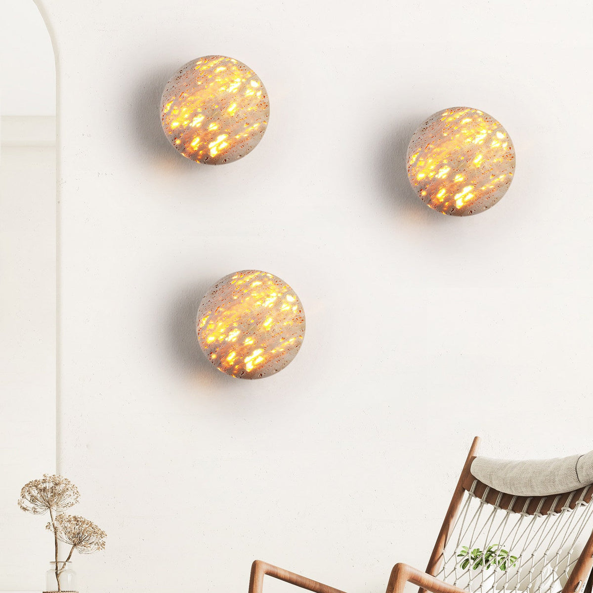 Stone Wall Sconce Lighting — Wall Sconce | Maison Monashee — view 2