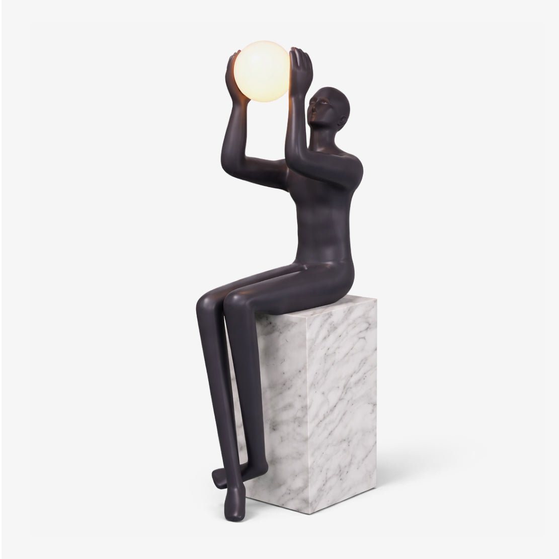 Black Marble Base Floor Lamp — Floor Lamp | Maison Monashee