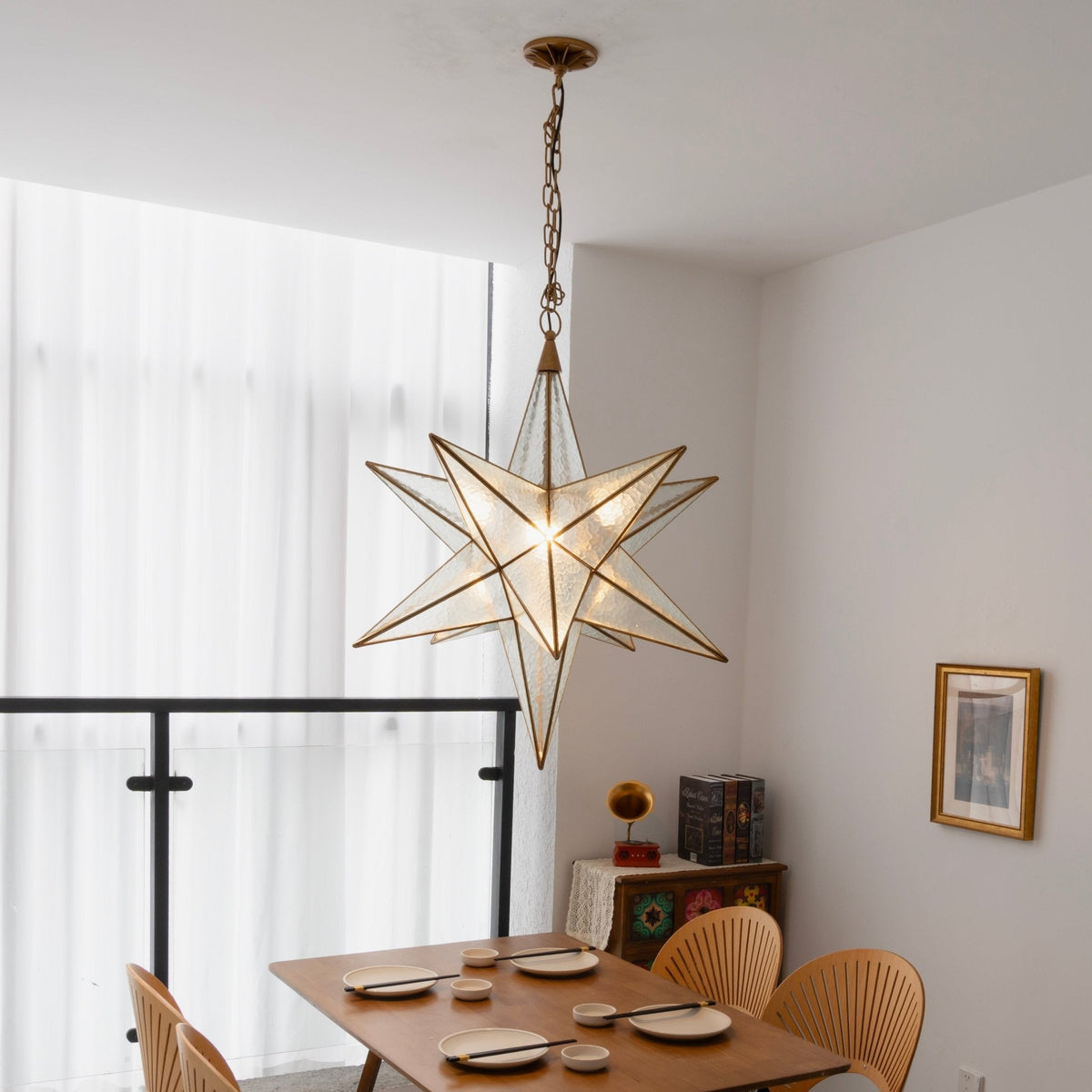 Glass Star Chandelier — Chandelier | Maison Monashee — view 2