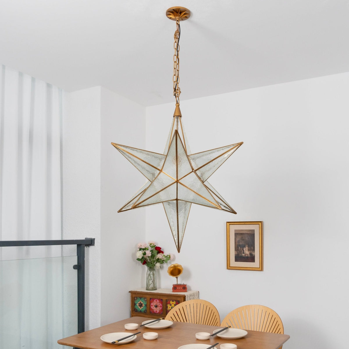 Glass Star Chandelier — Chandelier | Maison Monashee — view 11
