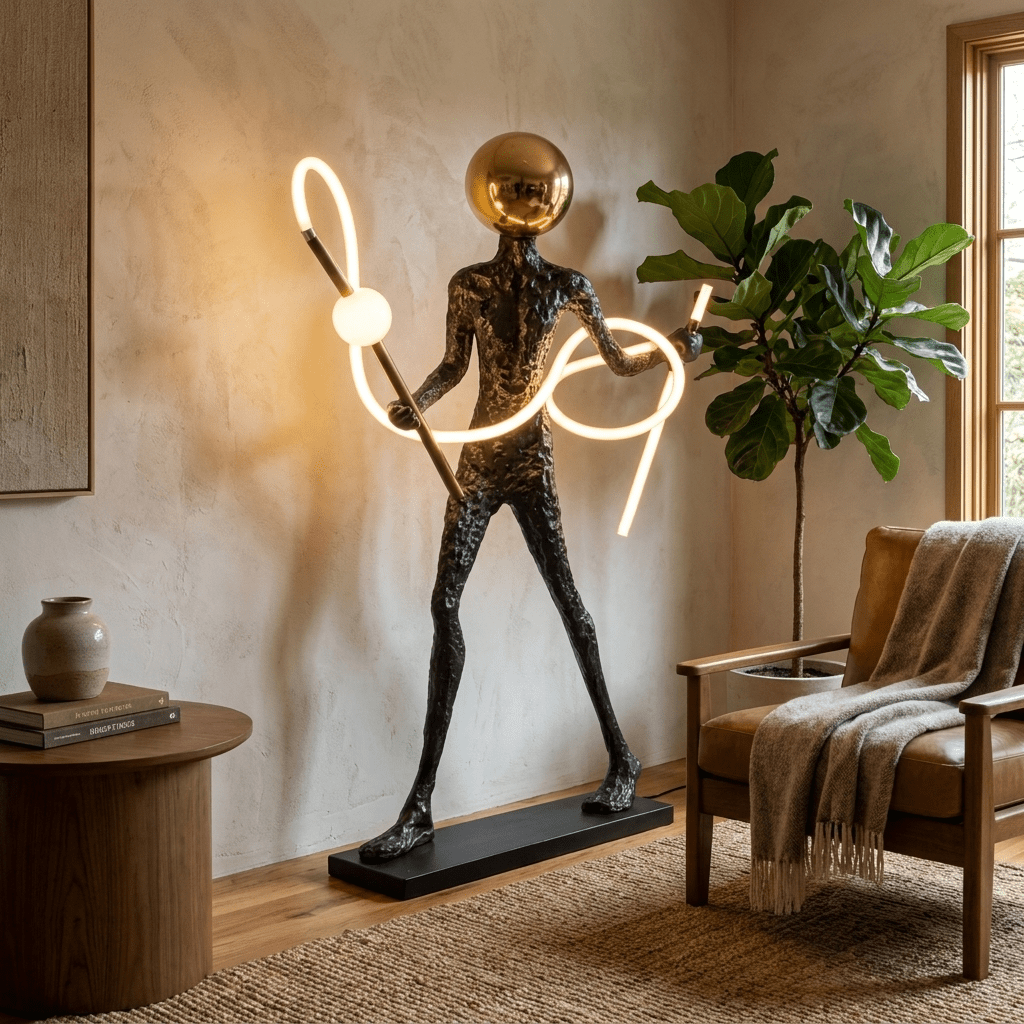 Multi Light Floor Lamp Black — Floor Lamp | Maison Monashee — view 2