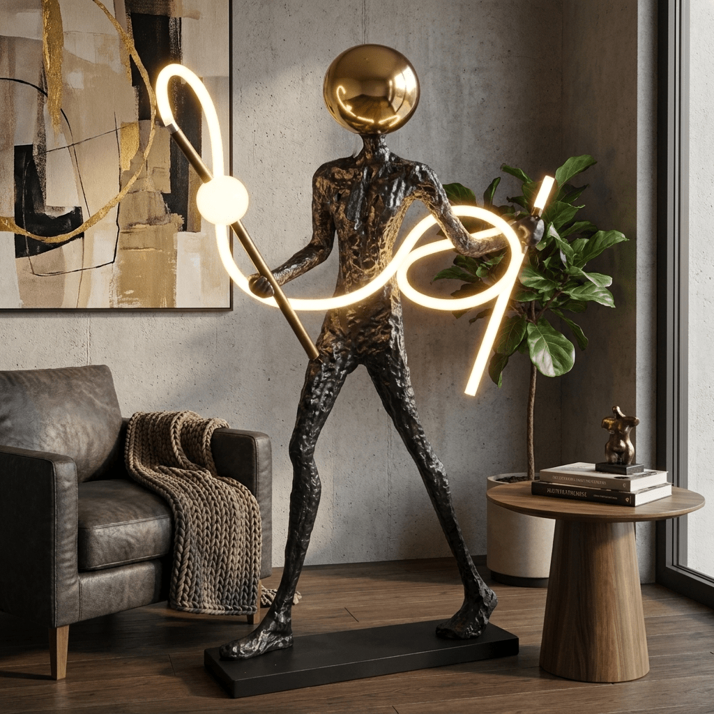 Multi Light Floor Lamp Black — Floor Lamp | Maison Monashee — view 4