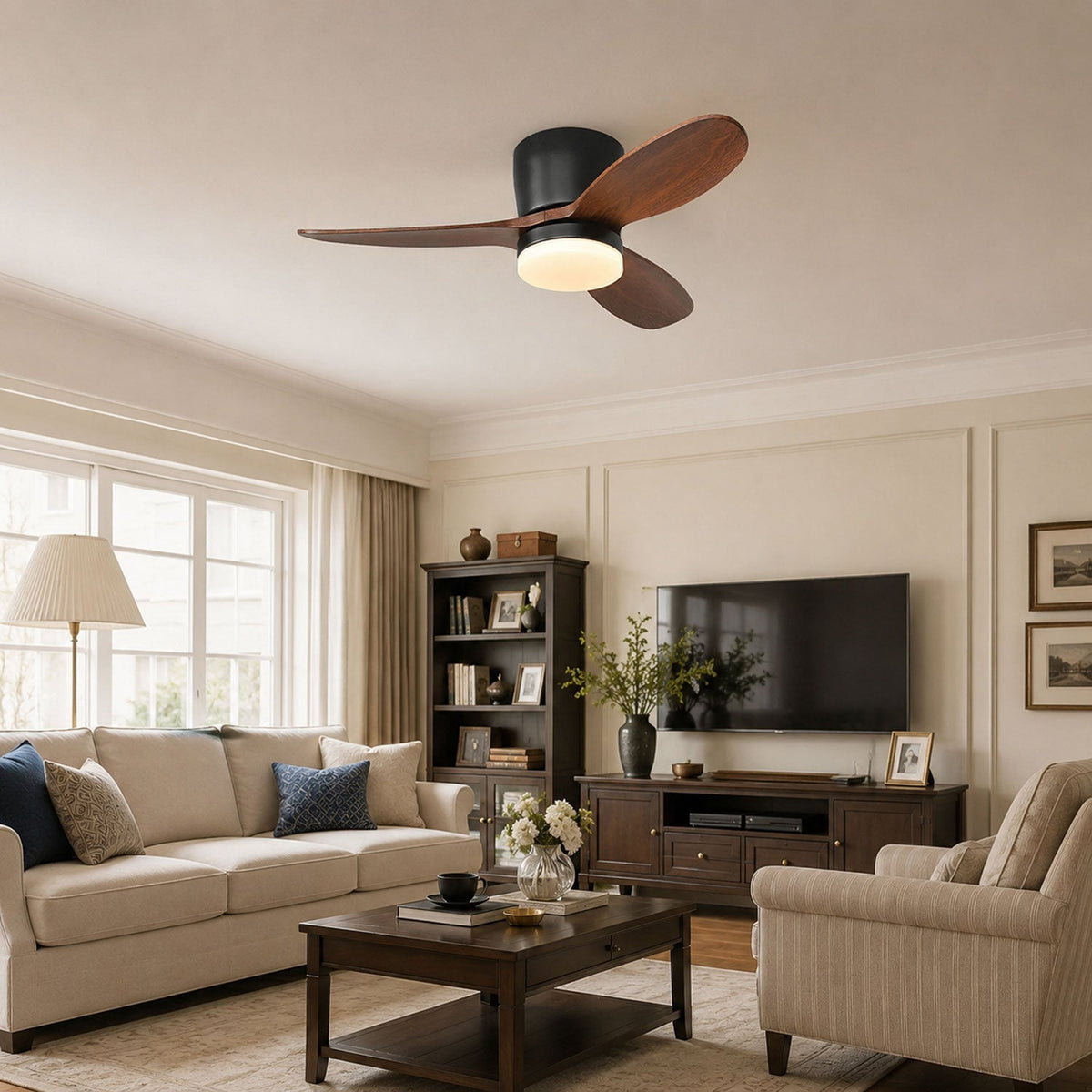 Metal Ceiling Fan with Light — Ceiling Fan | Maison Monashee — view 7