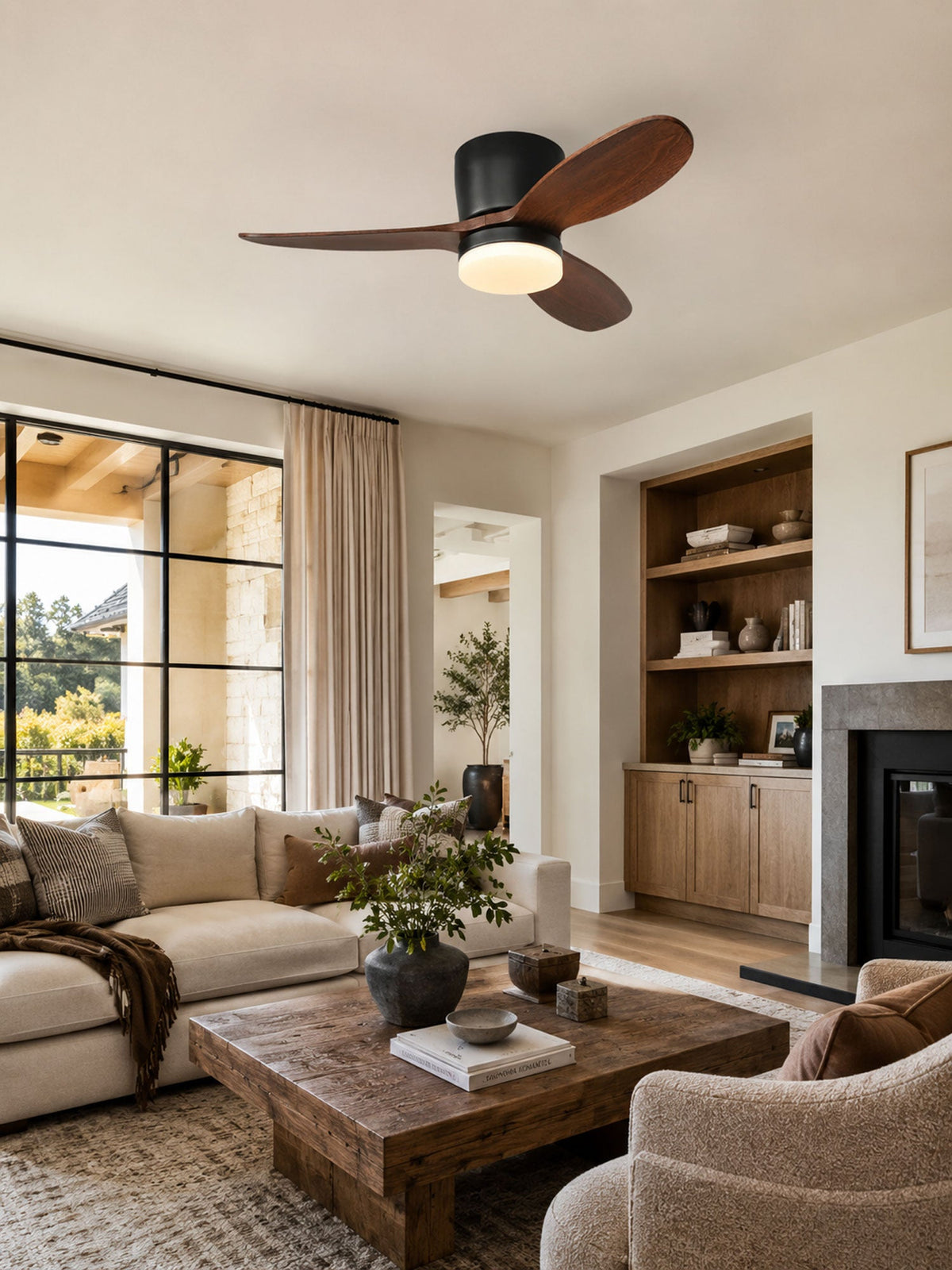 Metal Ceiling Fan with Light — Ceiling Fan | Maison Monashee — view 8