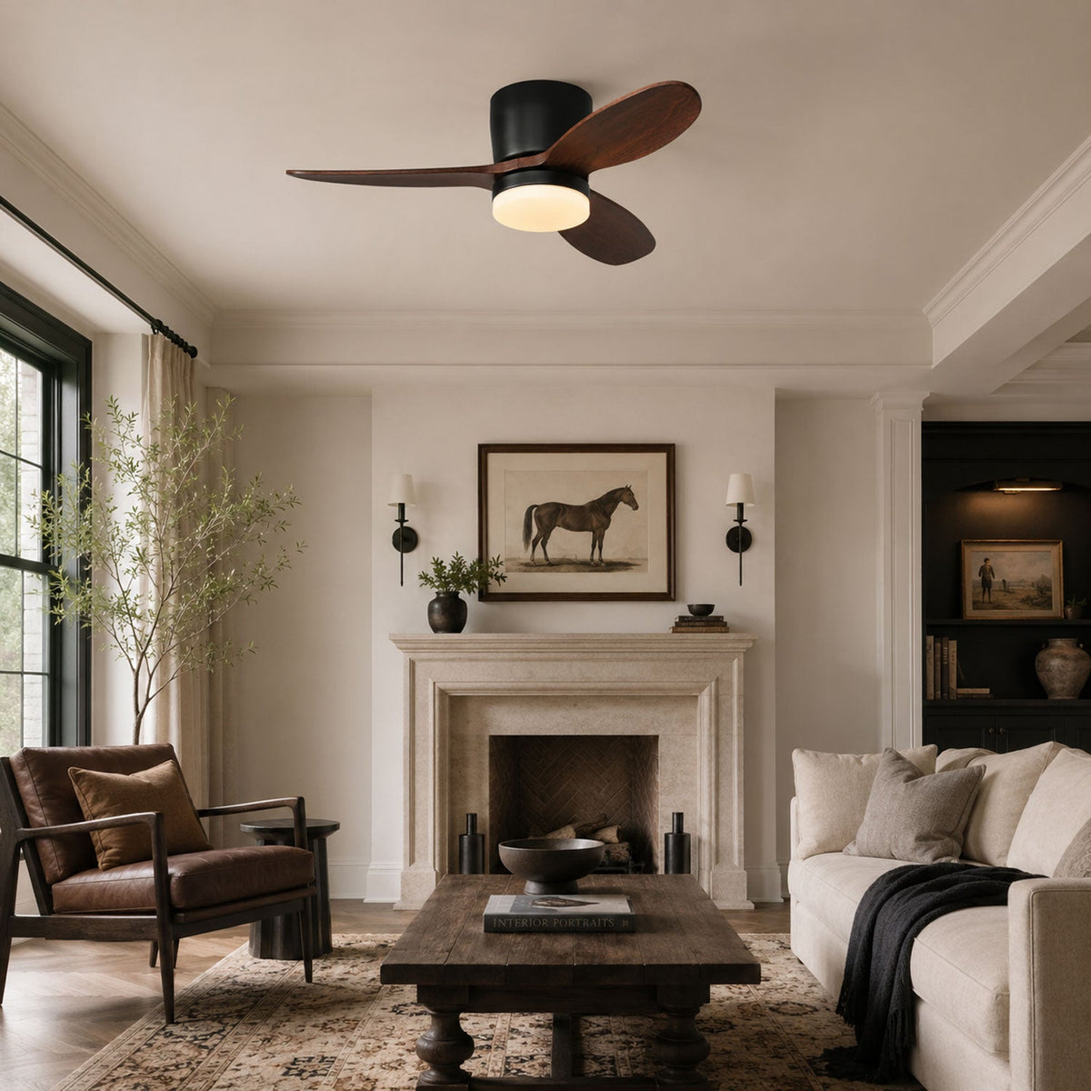 Metal Ceiling Fan with Light — Ceiling Fan | Maison Monashee — view 2