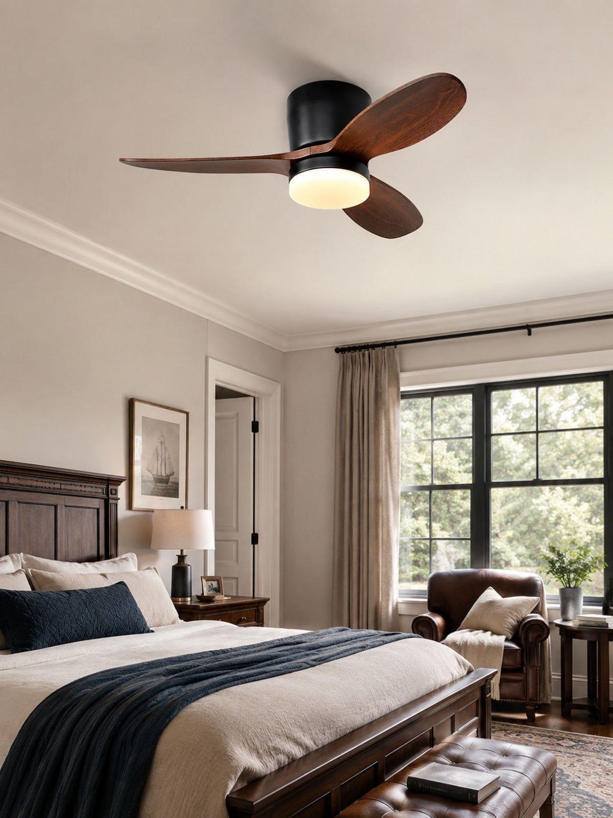 Metal Ceiling Fan with Light — Ceiling Fan | Maison Monashee — view 9