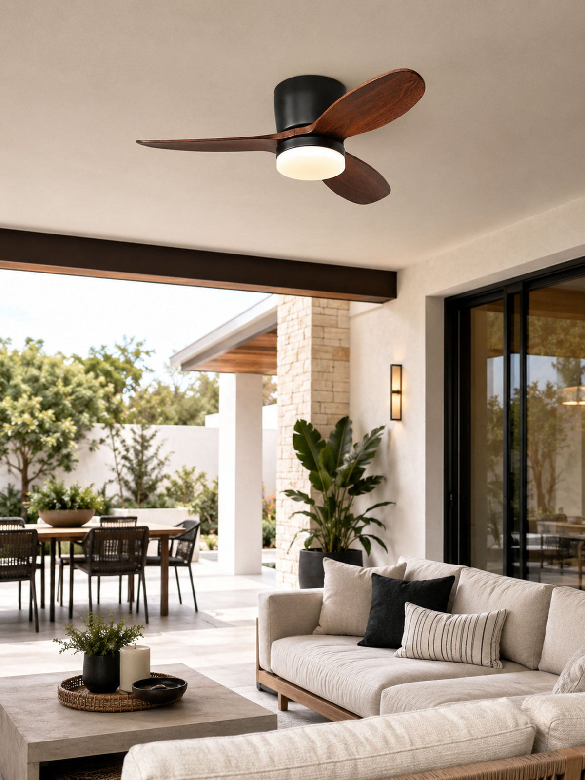 Metal Ceiling Fan with Light — Ceiling Fan | Maison Monashee — view 4