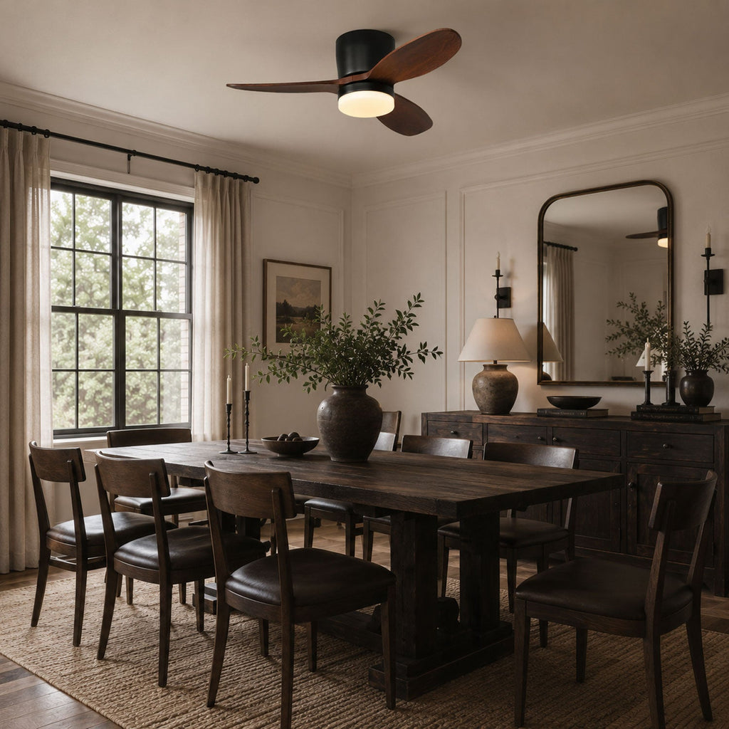 Metal Ceiling Fan with Light — Ceiling Fan | Maison Monashee — view 5