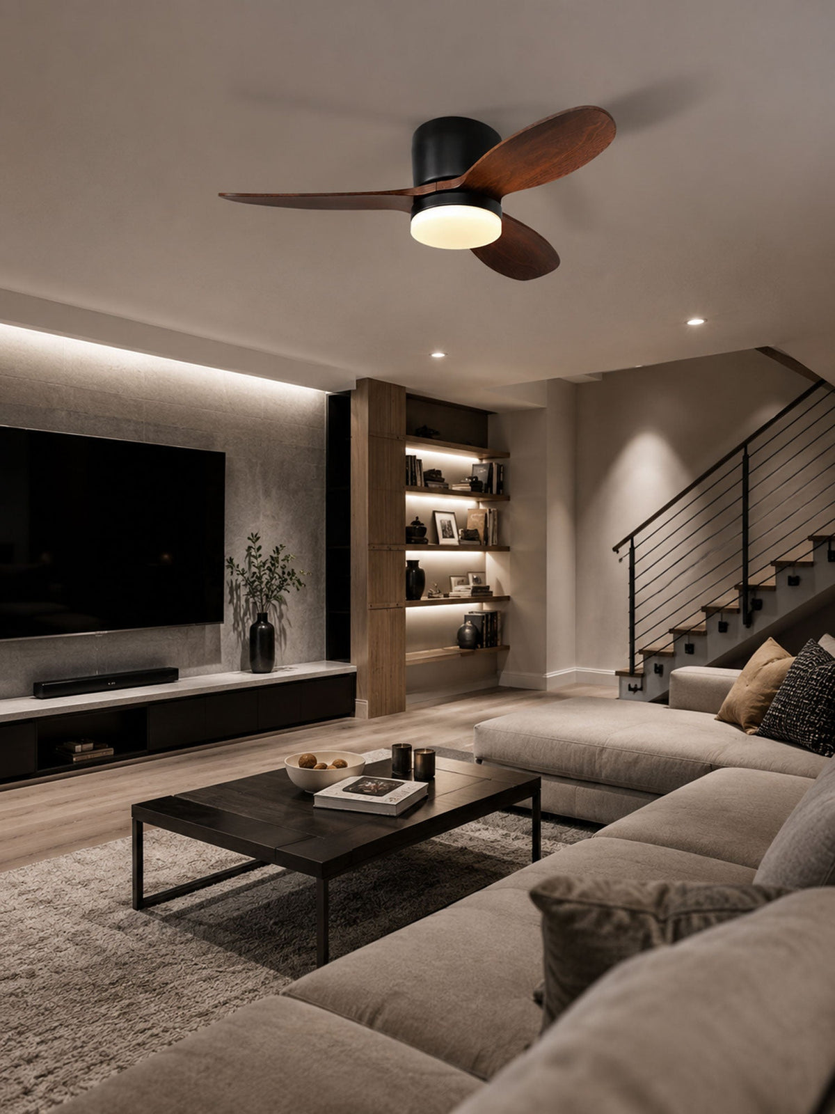 Metal Ceiling Fan with Light — Ceiling Fan | Maison Monashee — view 6