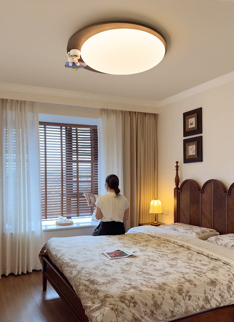 White Wooden Light Fixture — Ceiling Light | Maison Monashee — view 10