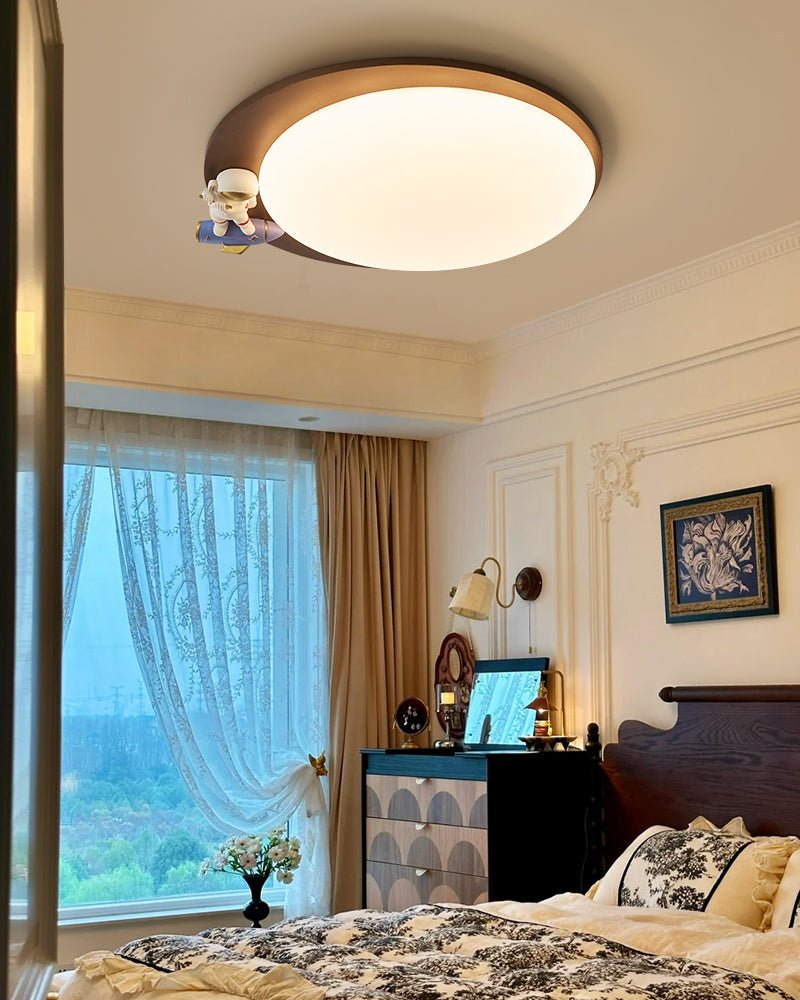 White Wooden Light Fixture — Ceiling Light | Maison Monashee — view 6