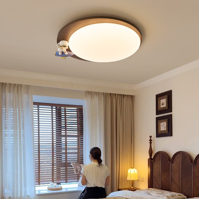 White Wooden Light Fixture — Ceiling Light | Maison Monashee — view 5