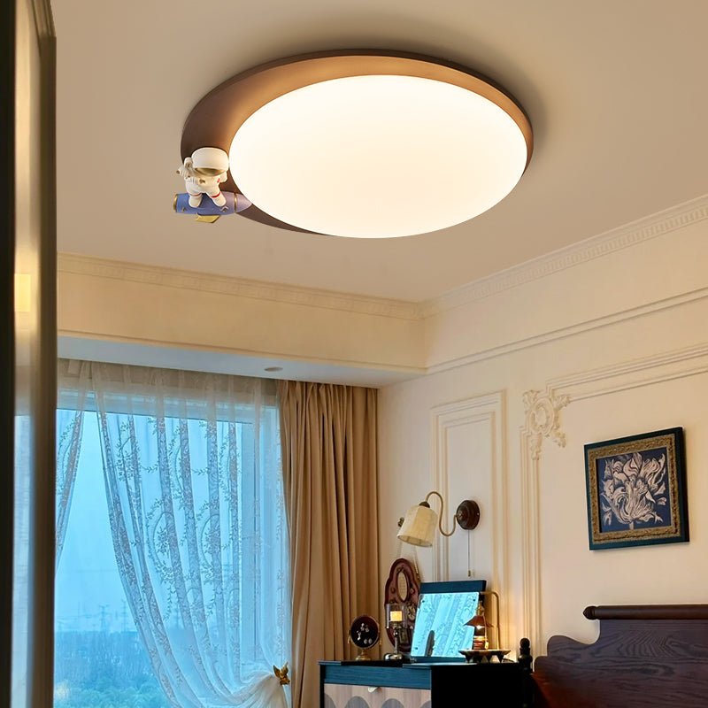 White Wooden Light Fixture — Ceiling Light | Maison Monashee — view 2