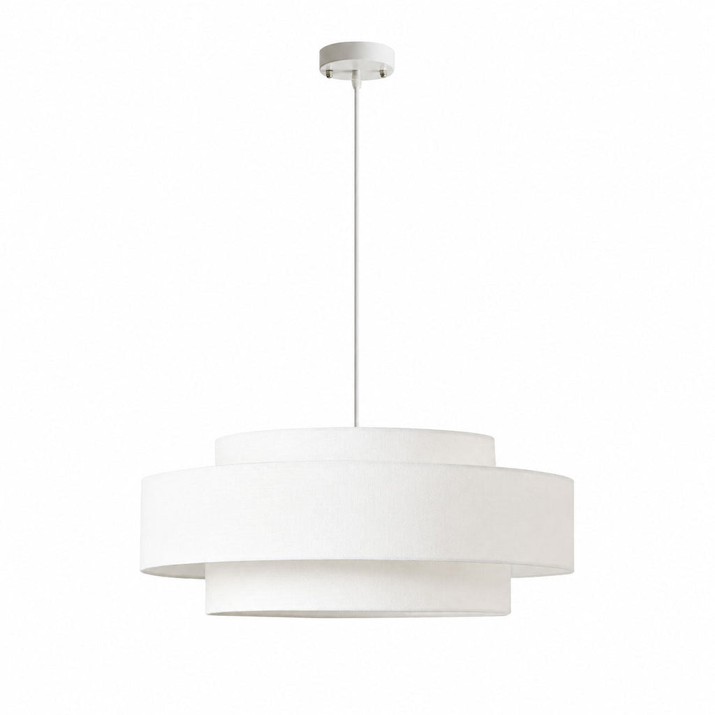 Linen Drum Pendant Light — Pendant Light | Maison Monashee — view 11