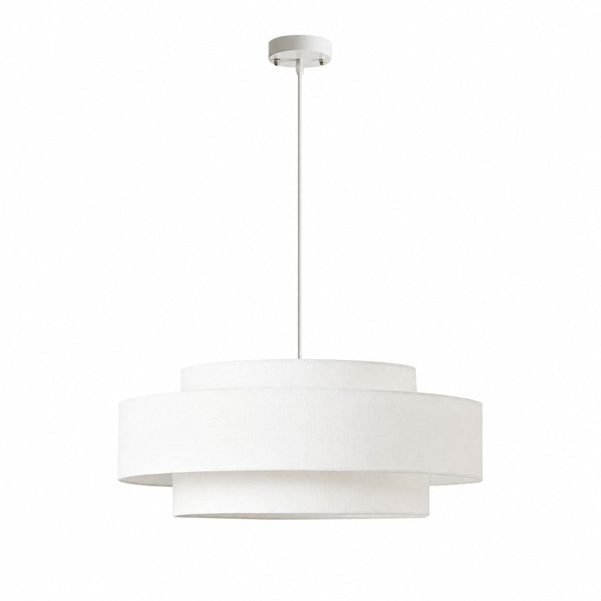 Linen Drum Pendant Light — Pendant Light | Maison Monashee — view 11