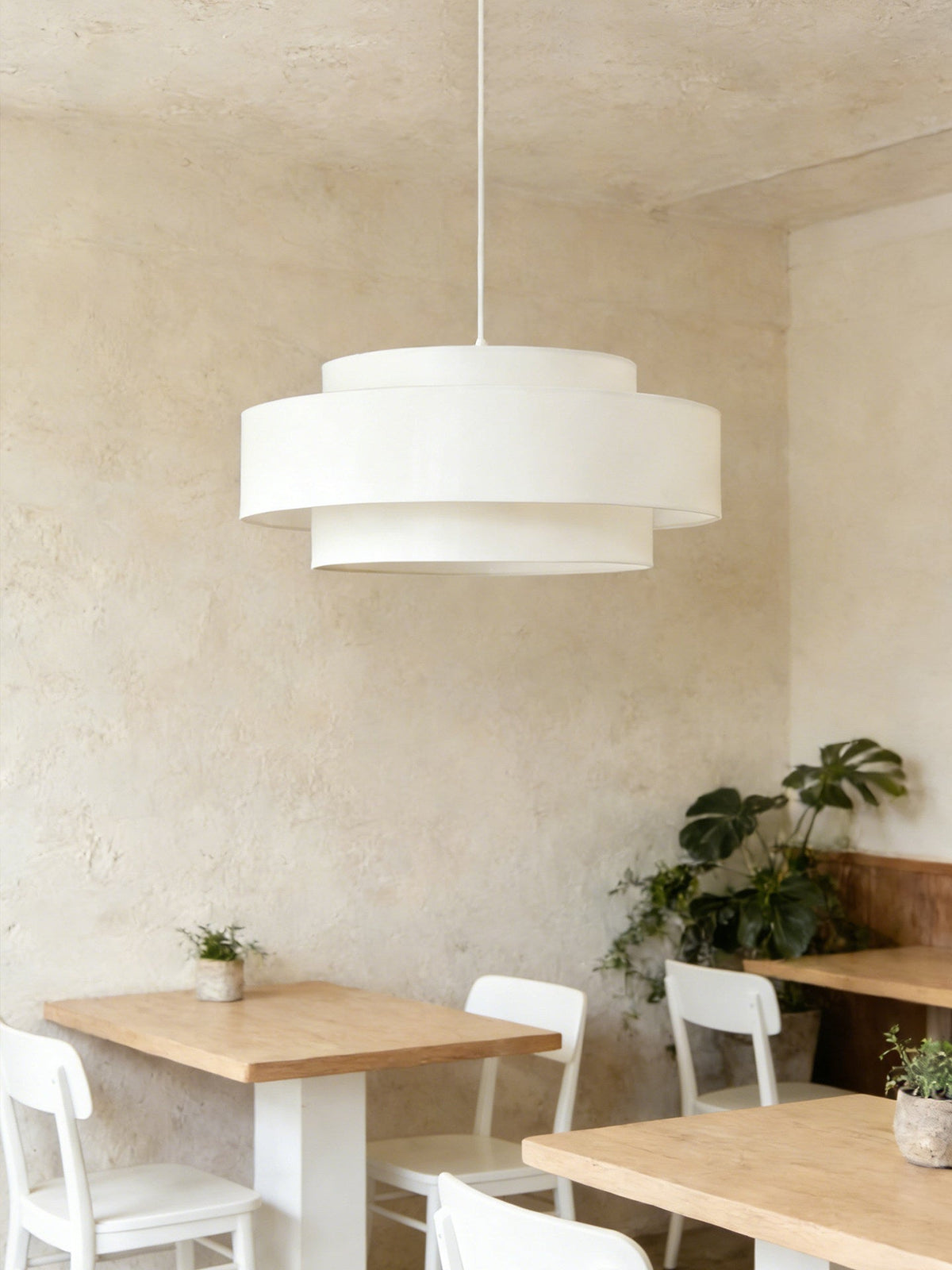 Linen Drum Pendant Light — Pendant Light | Maison Monashee — view 9