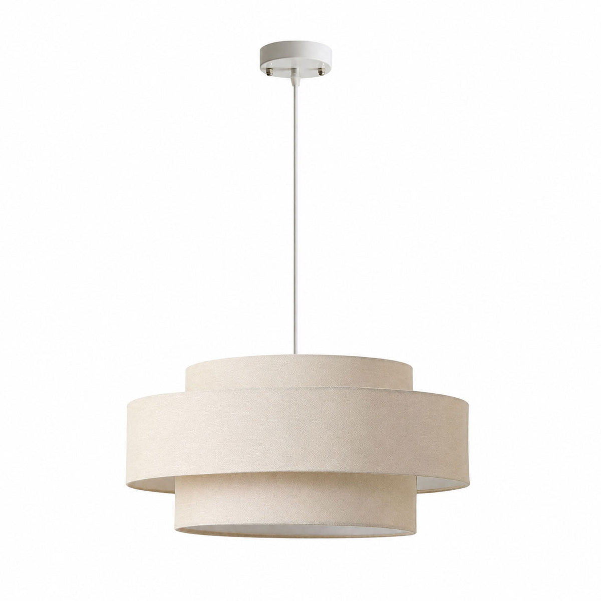 Linen Drum Pendant Light — Pendant Light | Maison Monashee — view 12