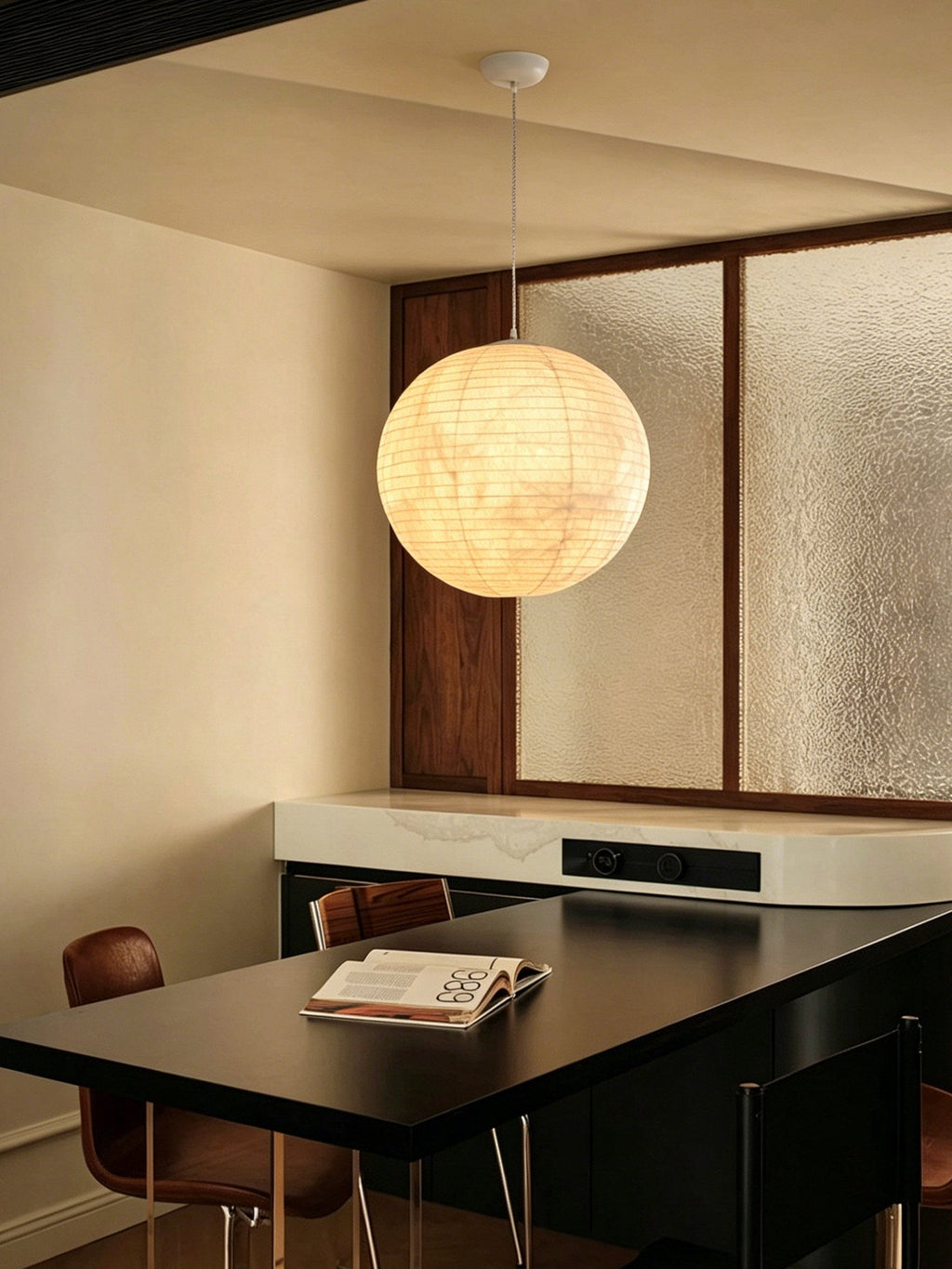 Woven Globe Pendant Light — Pendant Light | Maison Monashee — view 14