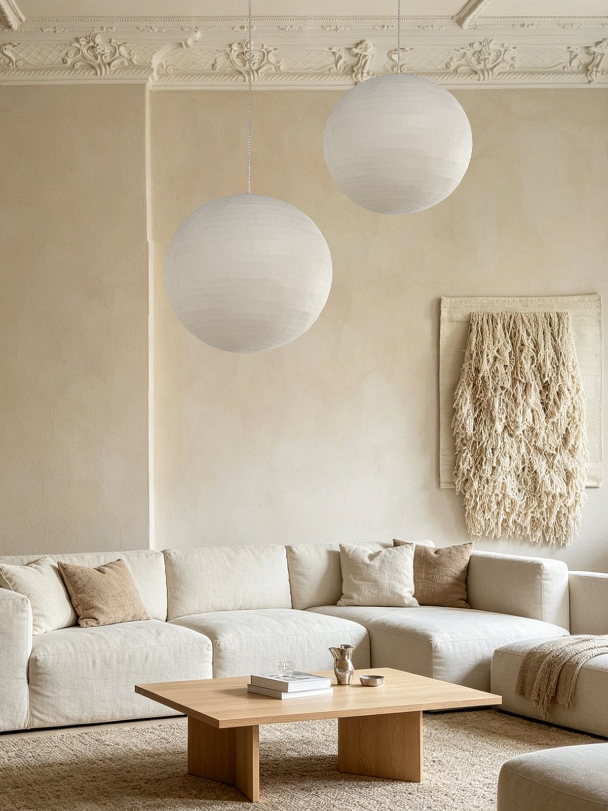 Woven Globe Pendant Light — Pendant Light | Maison Monashee — view 15