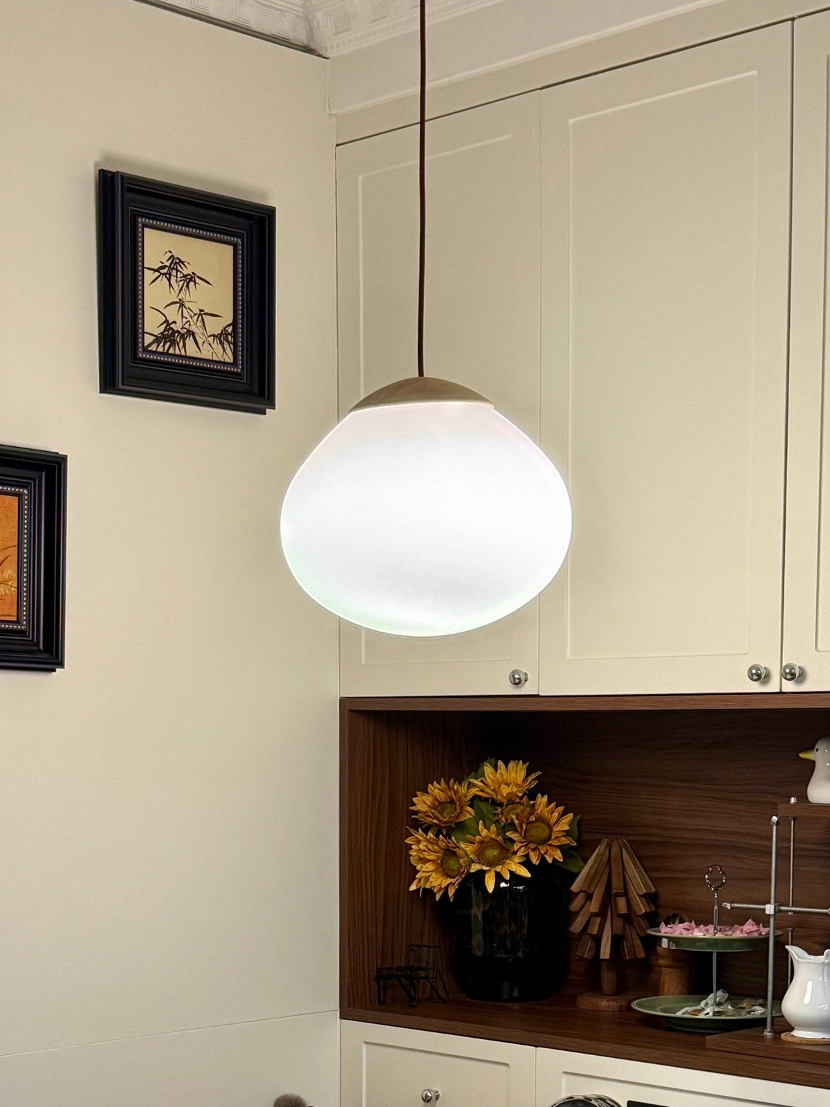 Frosted Glass Dome Pendant Light — Pendant Light | Maison Monashee — view 12