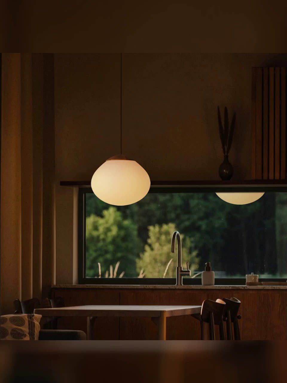 Frosted Glass Dome Pendant Light — Pendant Light | Maison Monashee — view 13