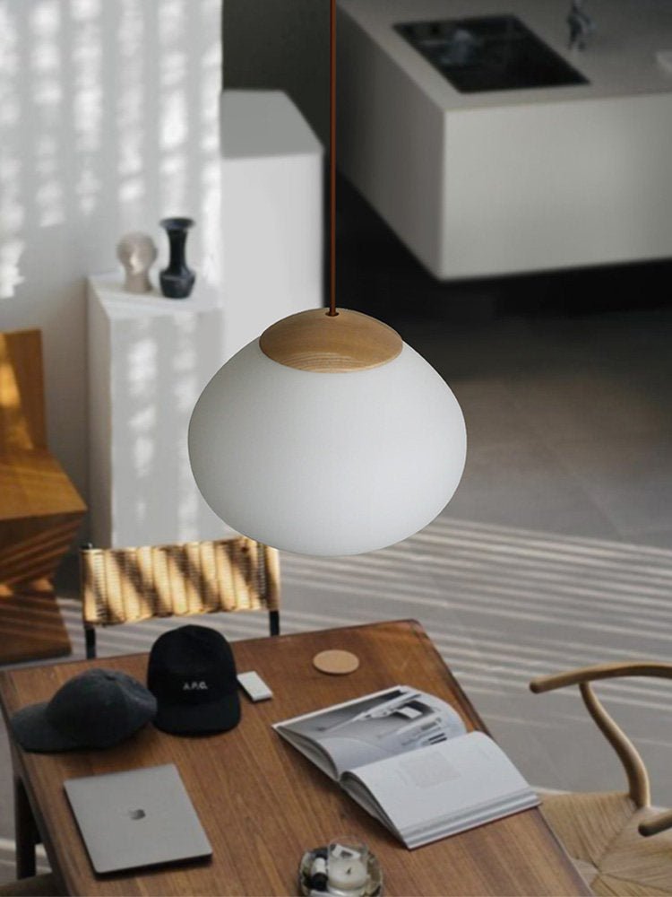Frosted Glass Dome Pendant Light — Pendant Light | Maison Monashee — view 17