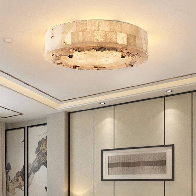 White and Brass Ceiling Light — Ceiling Light | Maison Monashee — view 4