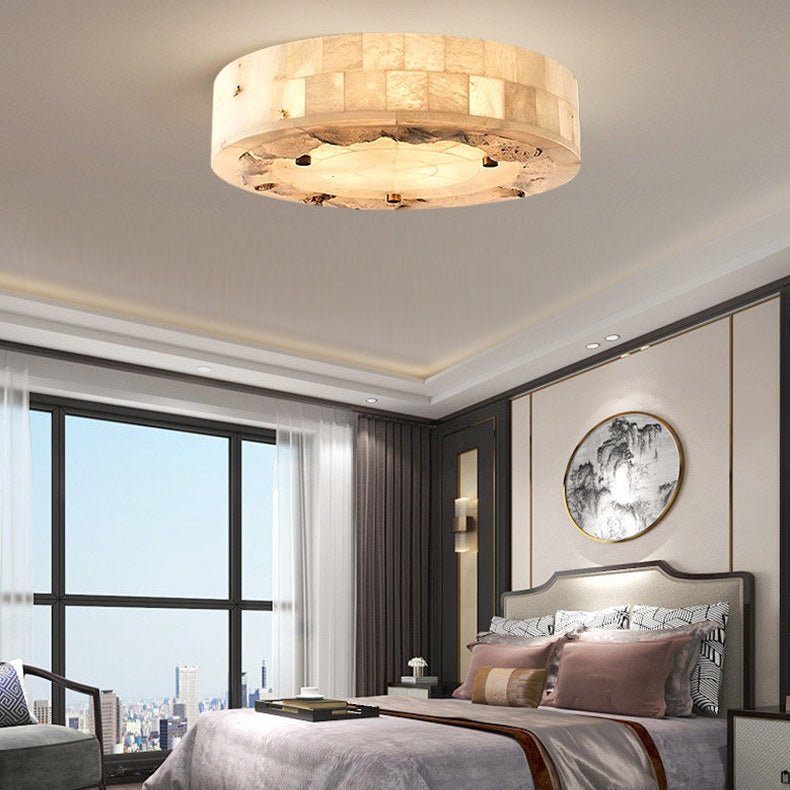 White and Brass Ceiling Light — Ceiling Light | Maison Monashee — view 7