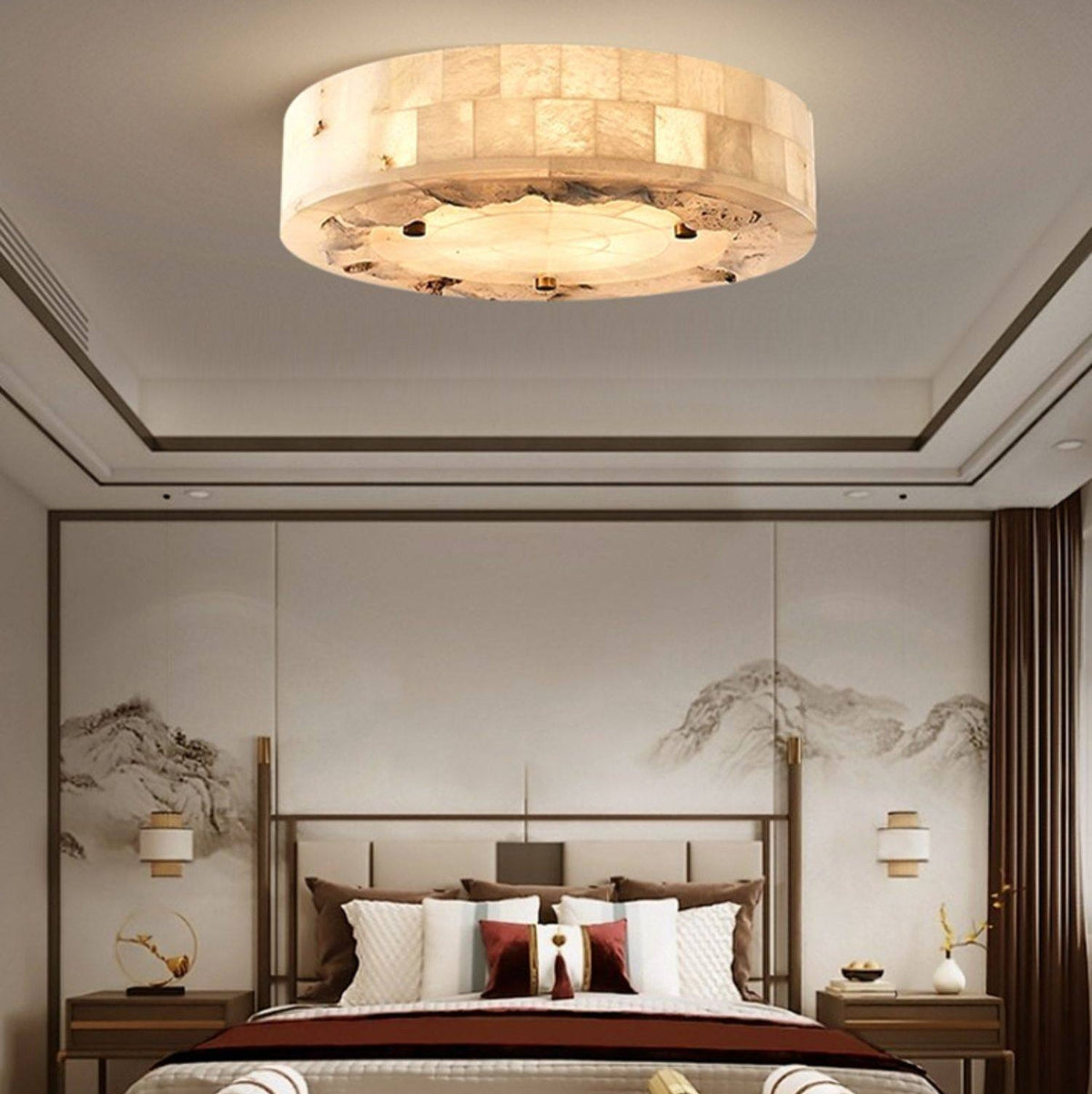 White and Brass Ceiling Light — Ceiling Light | Maison Monashee — view 8