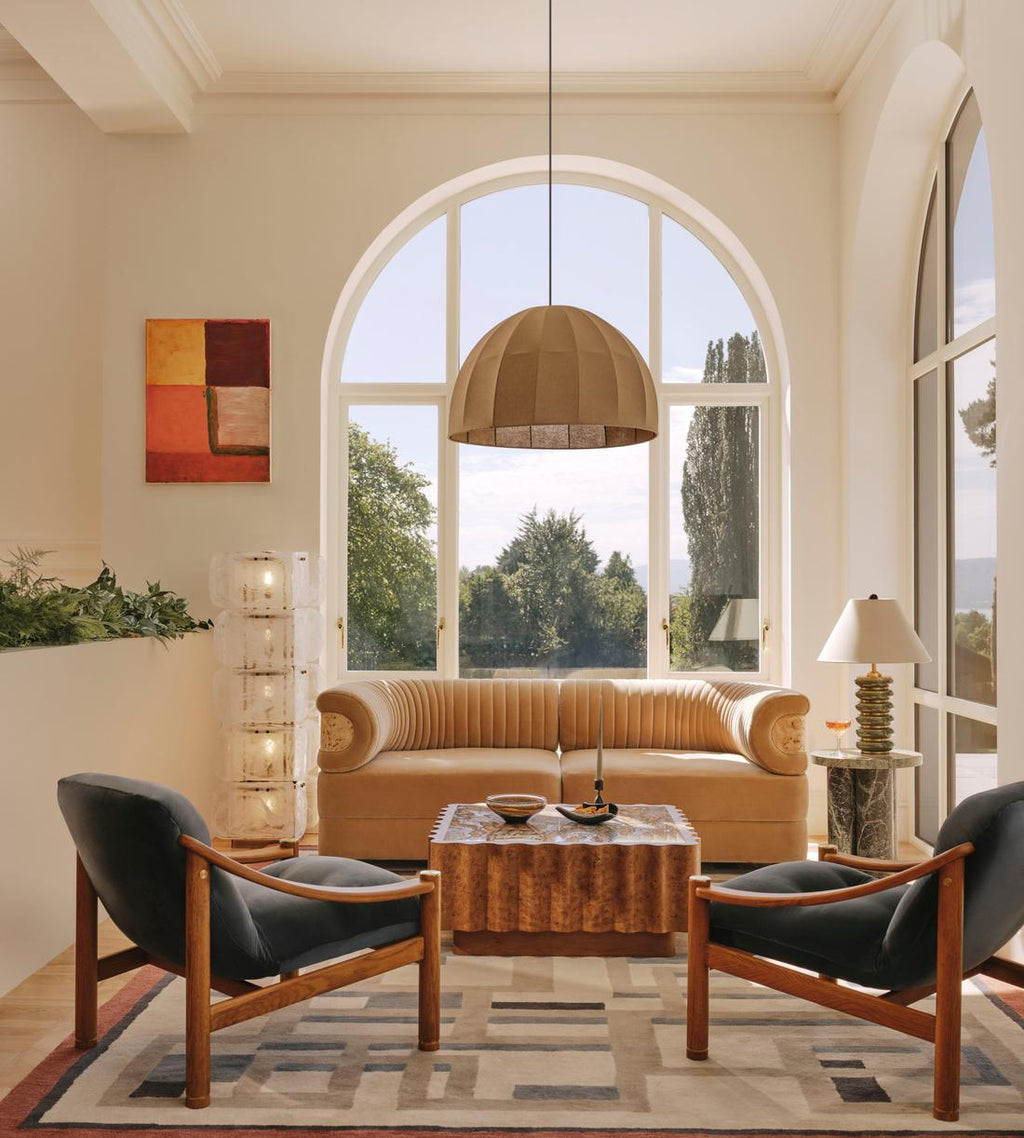 Glass and Gold Floor Lamp — Floor Lamp | Maison Monashee — view 13