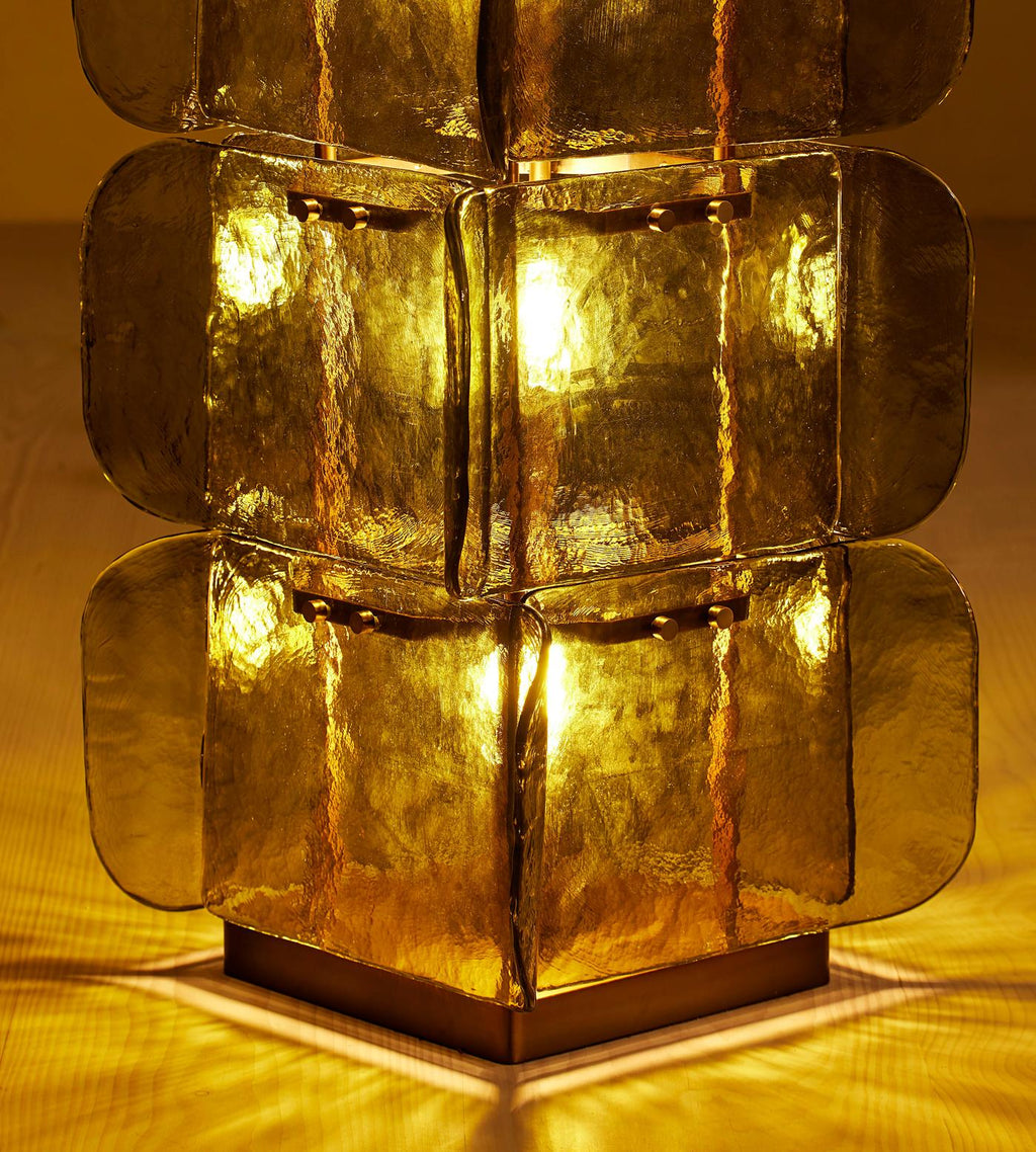 Glass and Gold Floor Lamp — Floor Lamp | Maison Monashee — view 5