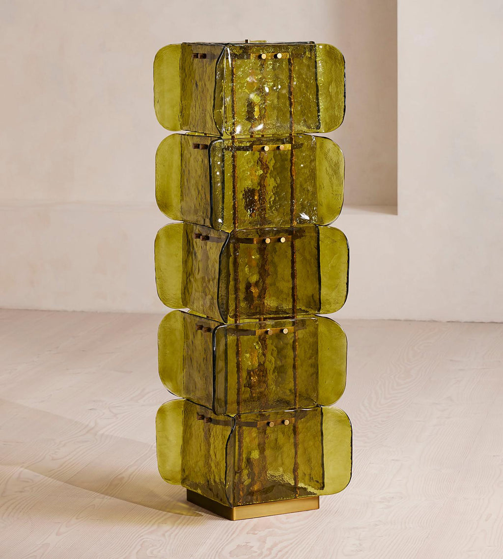 Glass and Gold Floor Lamp — Floor Lamp | Maison Monashee — view 8