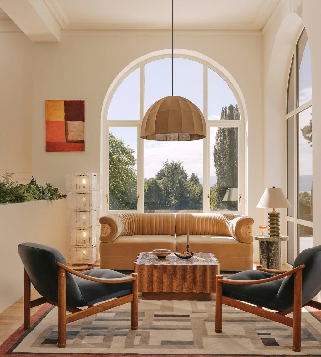 Glass and Gold Floor Lamp — Floor Lamp | Maison Monashee — view 17