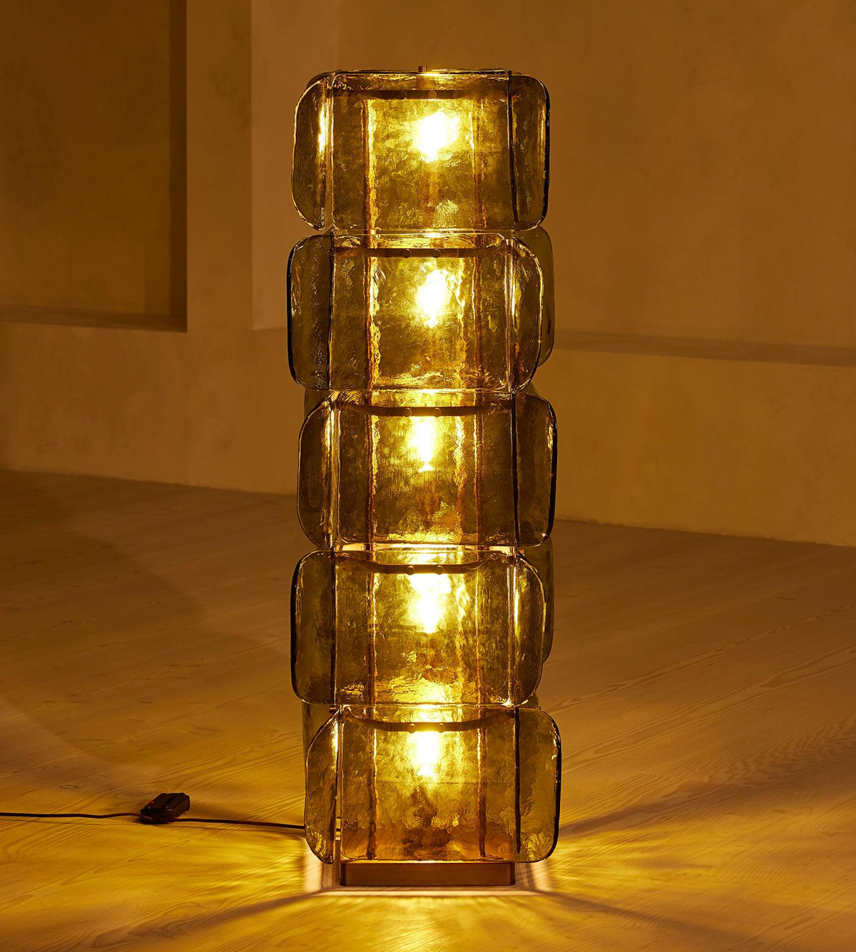 Glass and Gold Floor Lamp — Floor Lamp | Maison Monashee — view 10