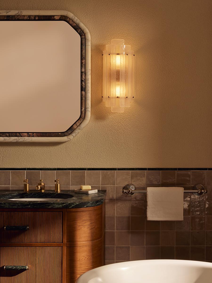 Glass and Gold Floor Lamp — Floor Lamp | Maison Monashee — view 19