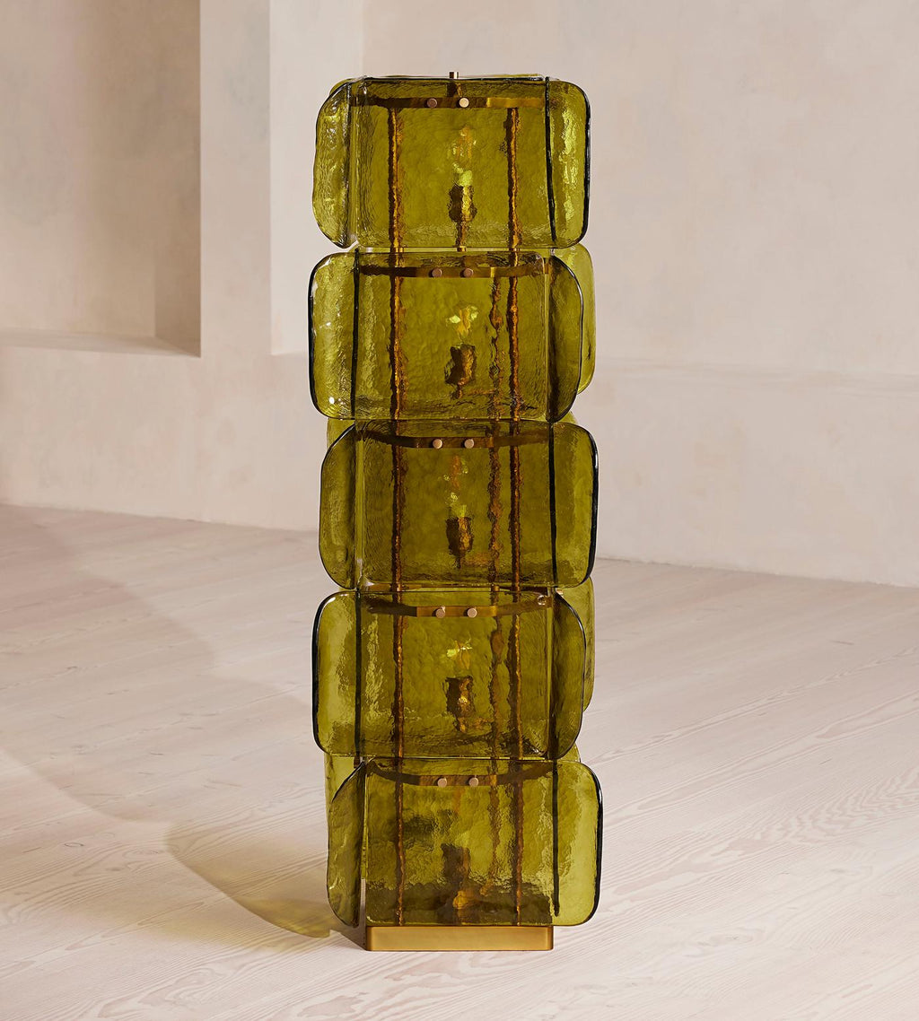 Glass and Gold Floor Lamp — Floor Lamp | Maison Monashee — view 2