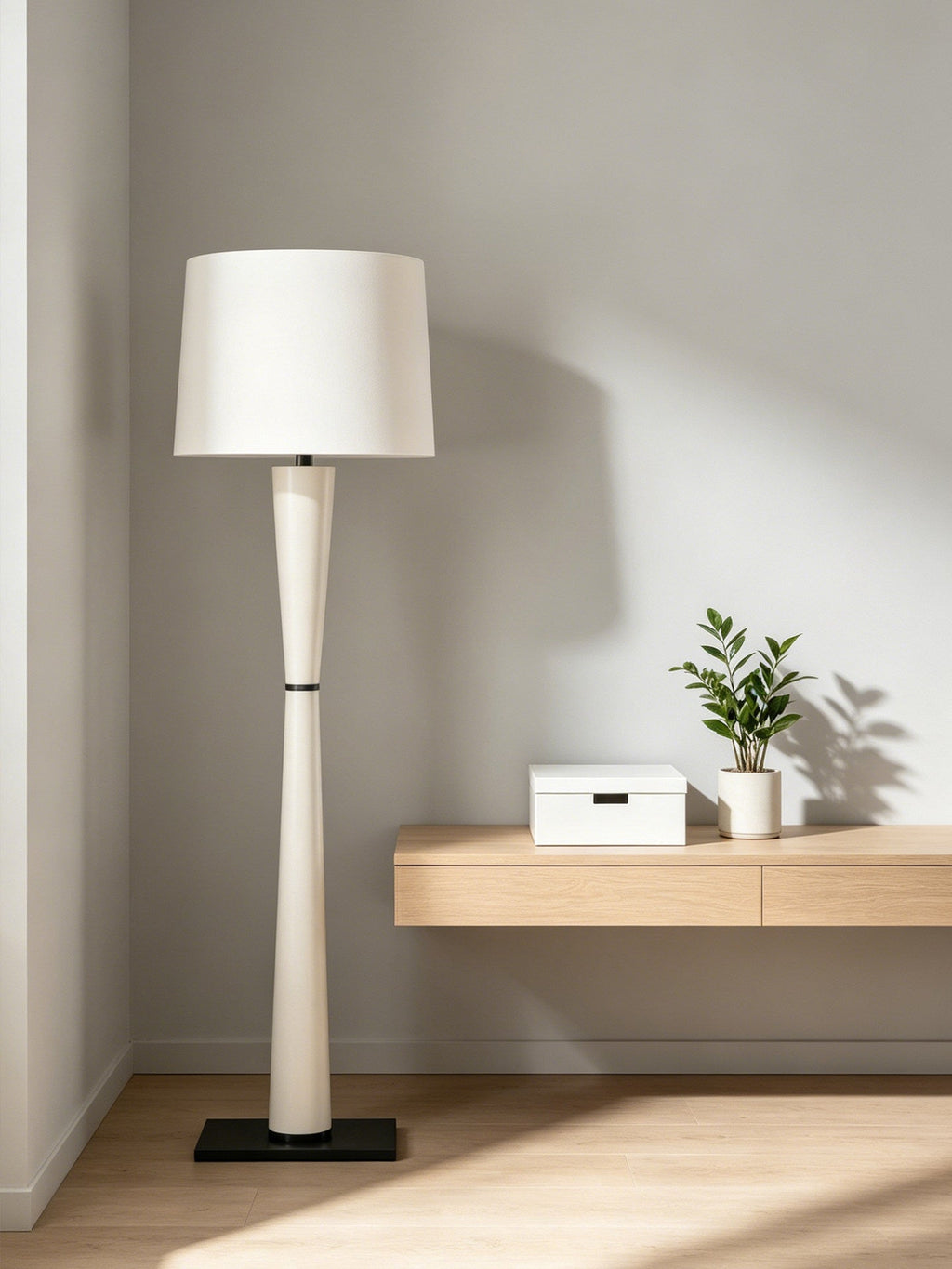 Leather Wrapped Floor Lamp — Floor Lamp | Maison Monashee — view 6