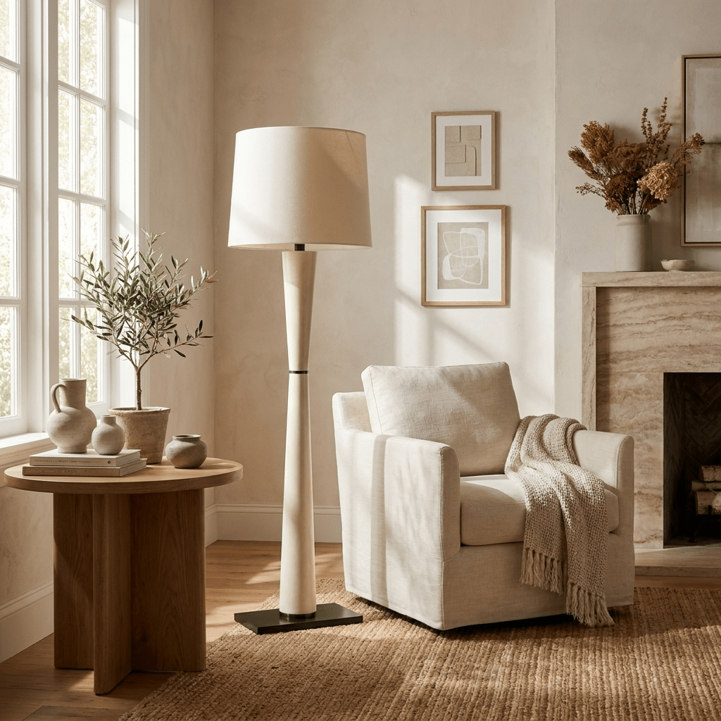 Leather Wrapped Floor Lamp — Floor Lamp | Maison Monashee — view 5