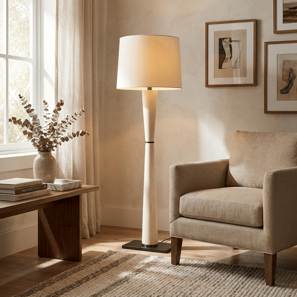 Leather Wrapped Floor Lamp — Floor Lamp | Maison Monashee — view 2
