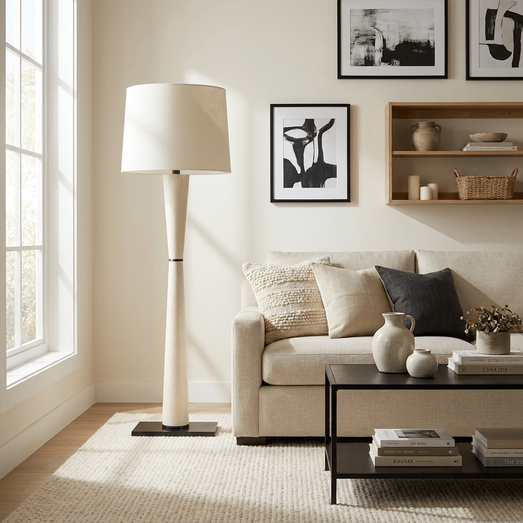 Leather Wrapped Floor Lamp — Floor Lamp | Maison Monashee — view 4